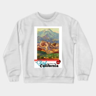 Vintage Travel Poster USA The Chief to California Crewneck Sweatshirt